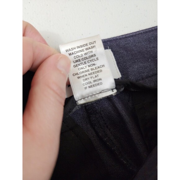 Elle Womens Size 4 Blue Low Rise Straight Ankle Slacks Woven Pants - Picture 7 of 7